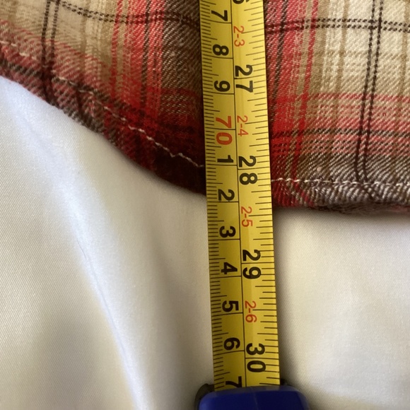 Men’s PAPER DENIM & CLOTH RED COTTON FLANNEL PATTERN SHIRT SIZE XL - Picture 7 of 10